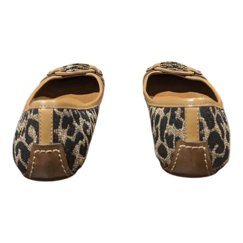 TORY BURCH Aaden Leopard Print Ballet Flats Size 10.5M